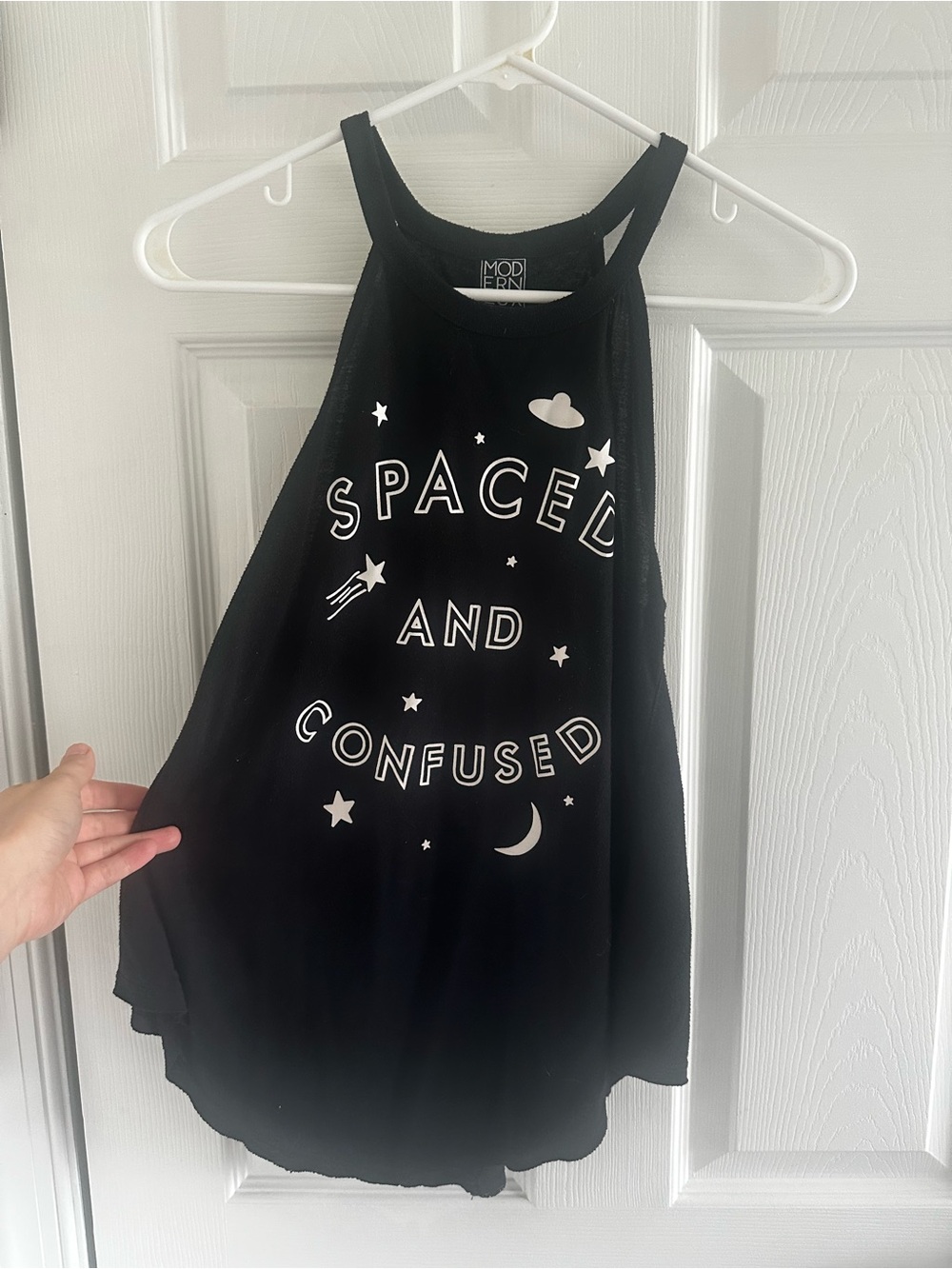 Modern Lux Spaced And Confused Graphic Tank Top Women’s XS Summer Tee